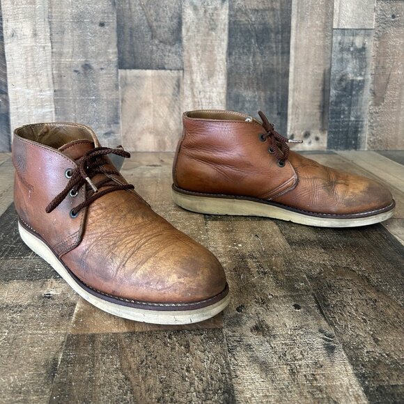 Red Wing 595 Chukka Leather Lace Up Work Boots Mens 10 D - Picture 2 of 12